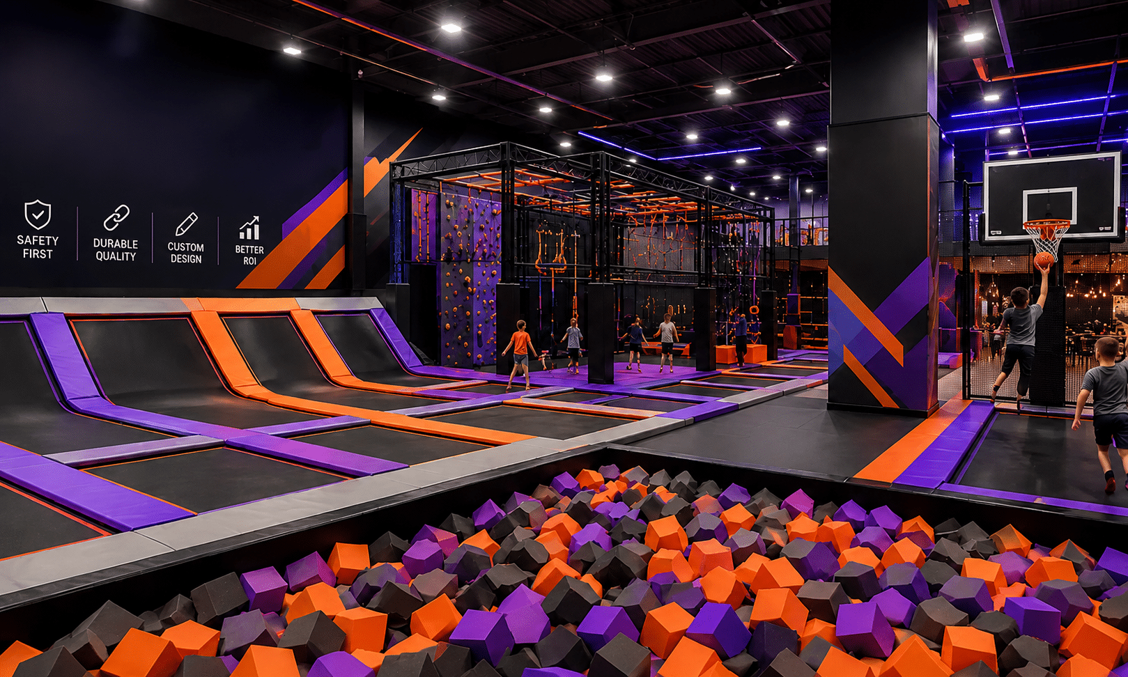Commercial Trampoline Park Equipment for FEC Supplier Commercial Trampoline Park Equipment for FEC China