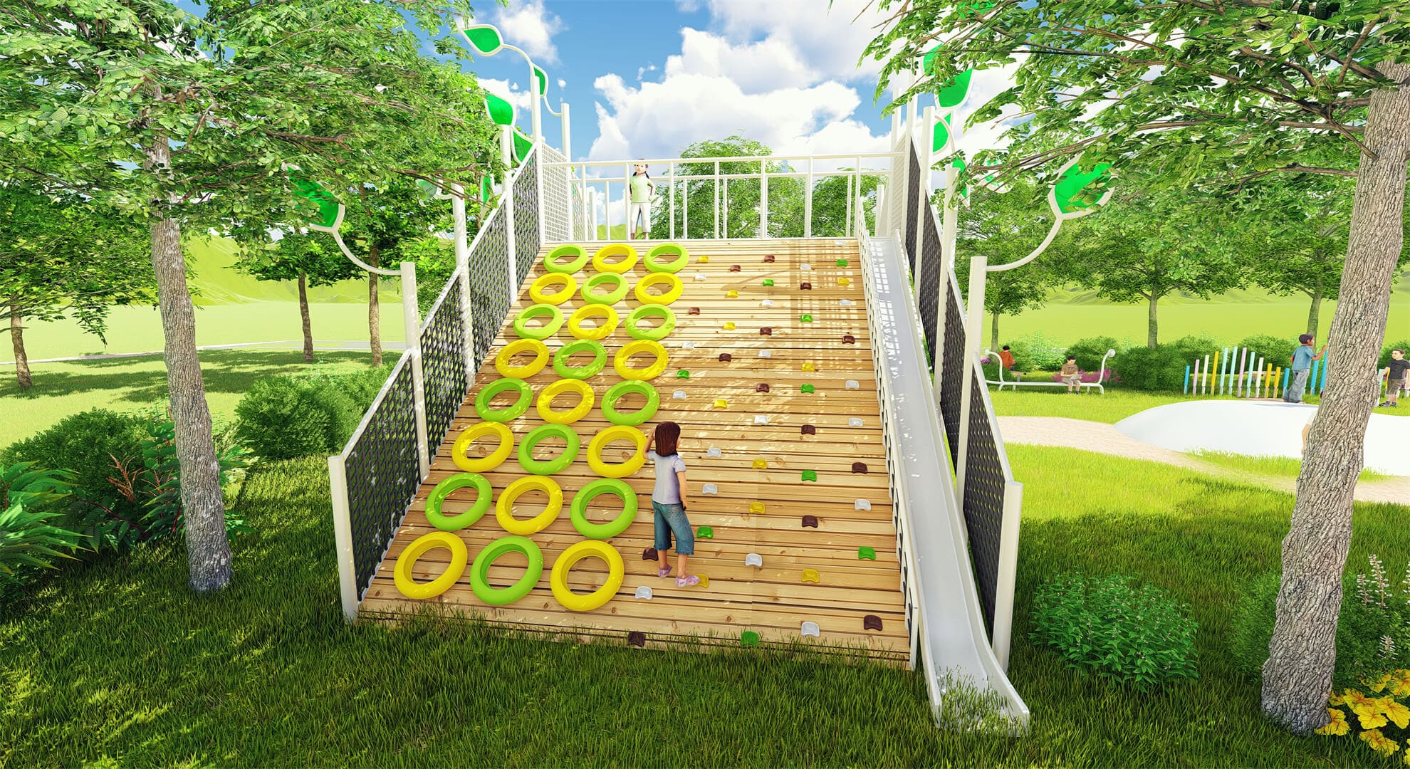 Customized Tea Garden Outdoor Playground