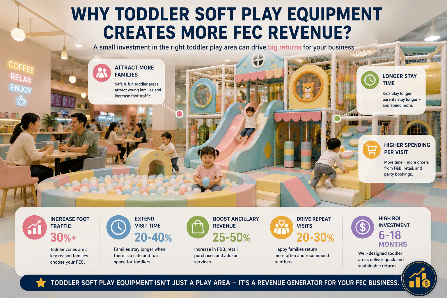 How Toddler Soft Play Equipment Increases FEC Revenue and ROI factory How Toddler Soft Play Equipment Increases FEC Revenue and ROI company