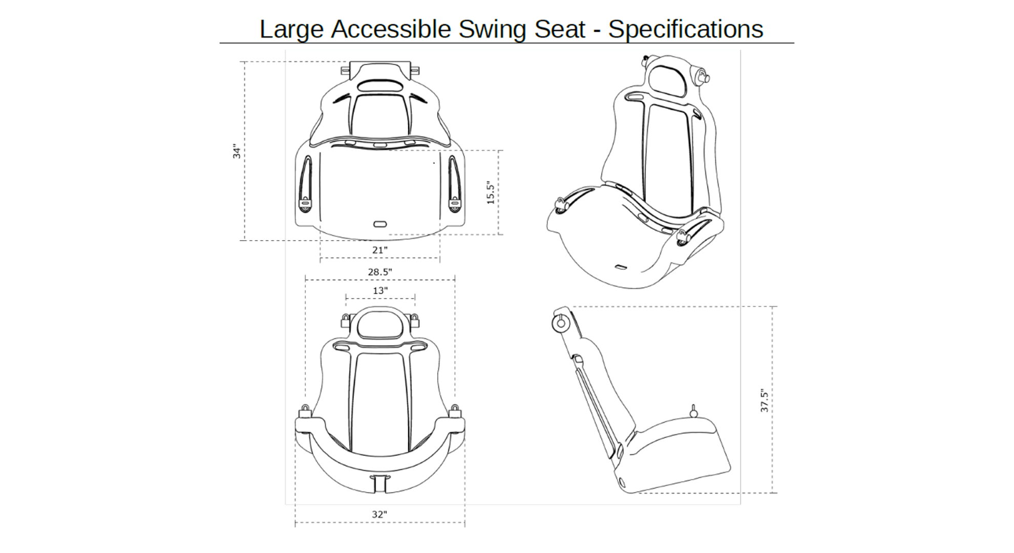 High Capacity Swing Seat