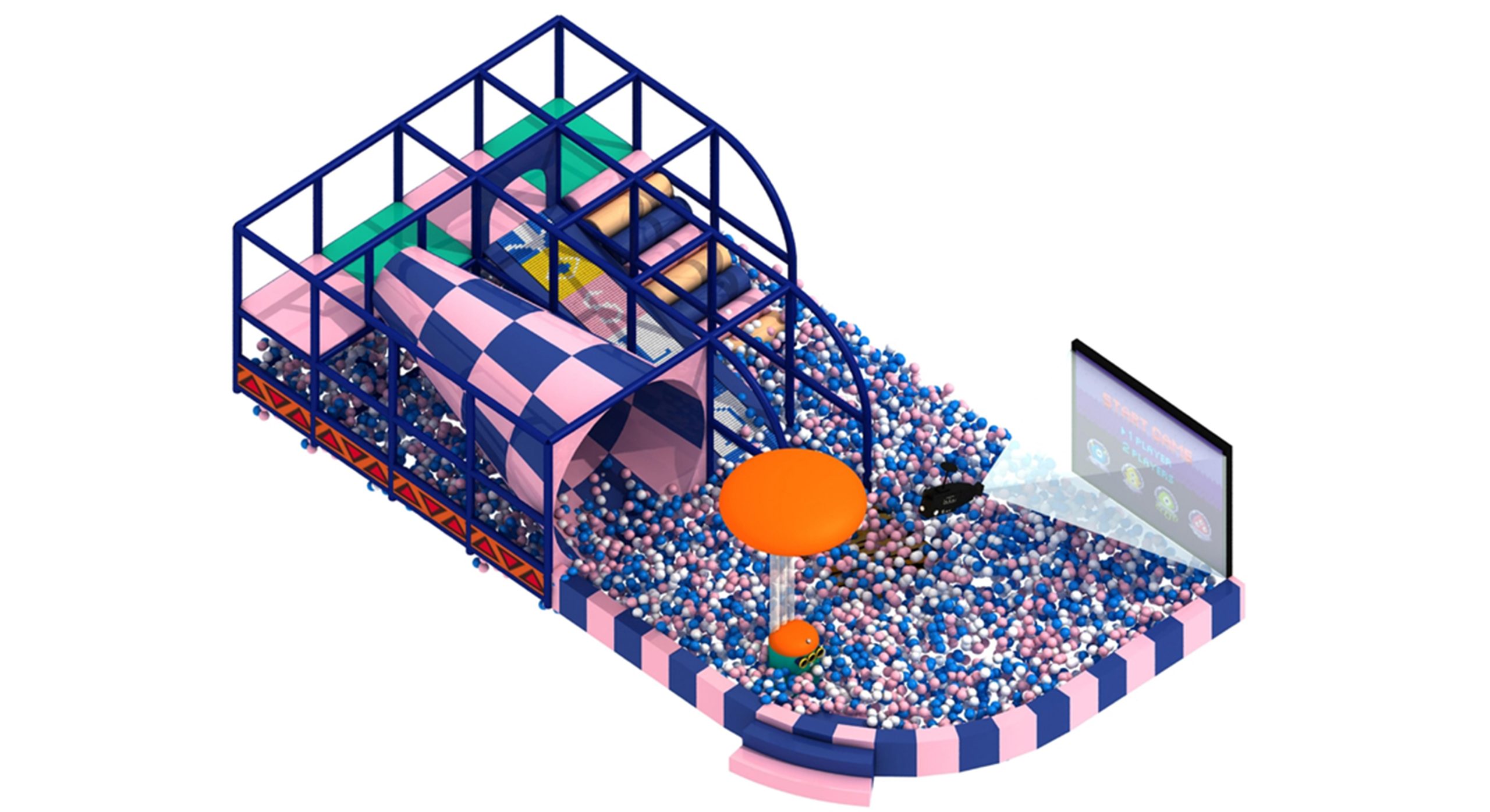 Pink and Blue Themed children's amusement center Design factory Pink and Blue Themed children's amusement center Design factory