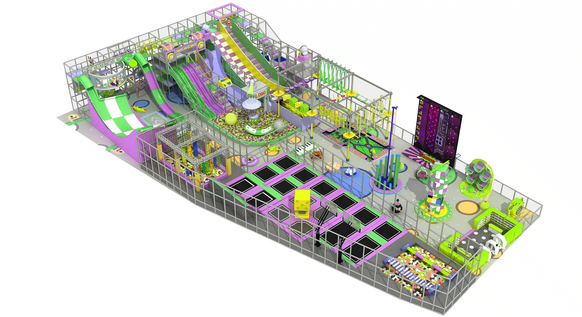 Custom FEC layout designed around floor plan, ceiling height and building requirements