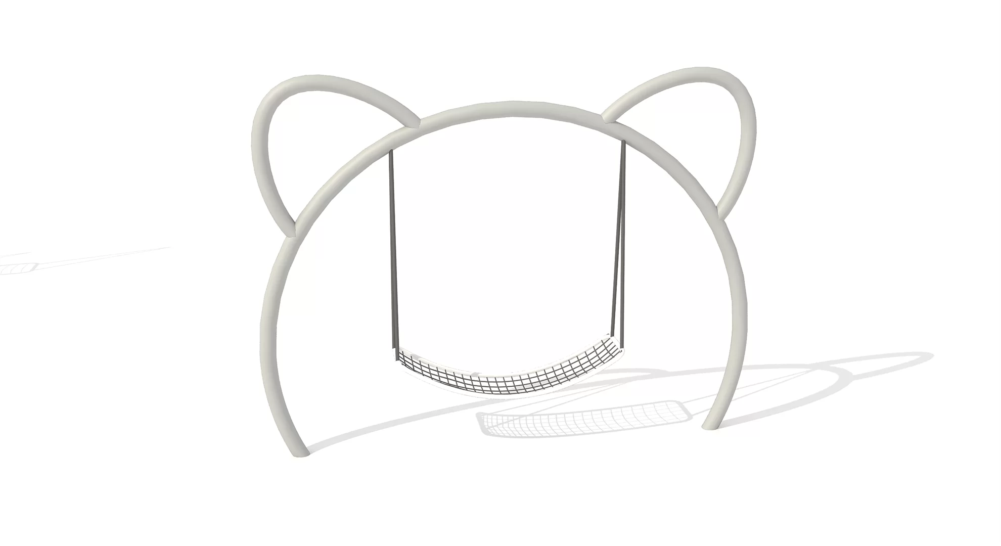 Cat Face Shape Metal Swing