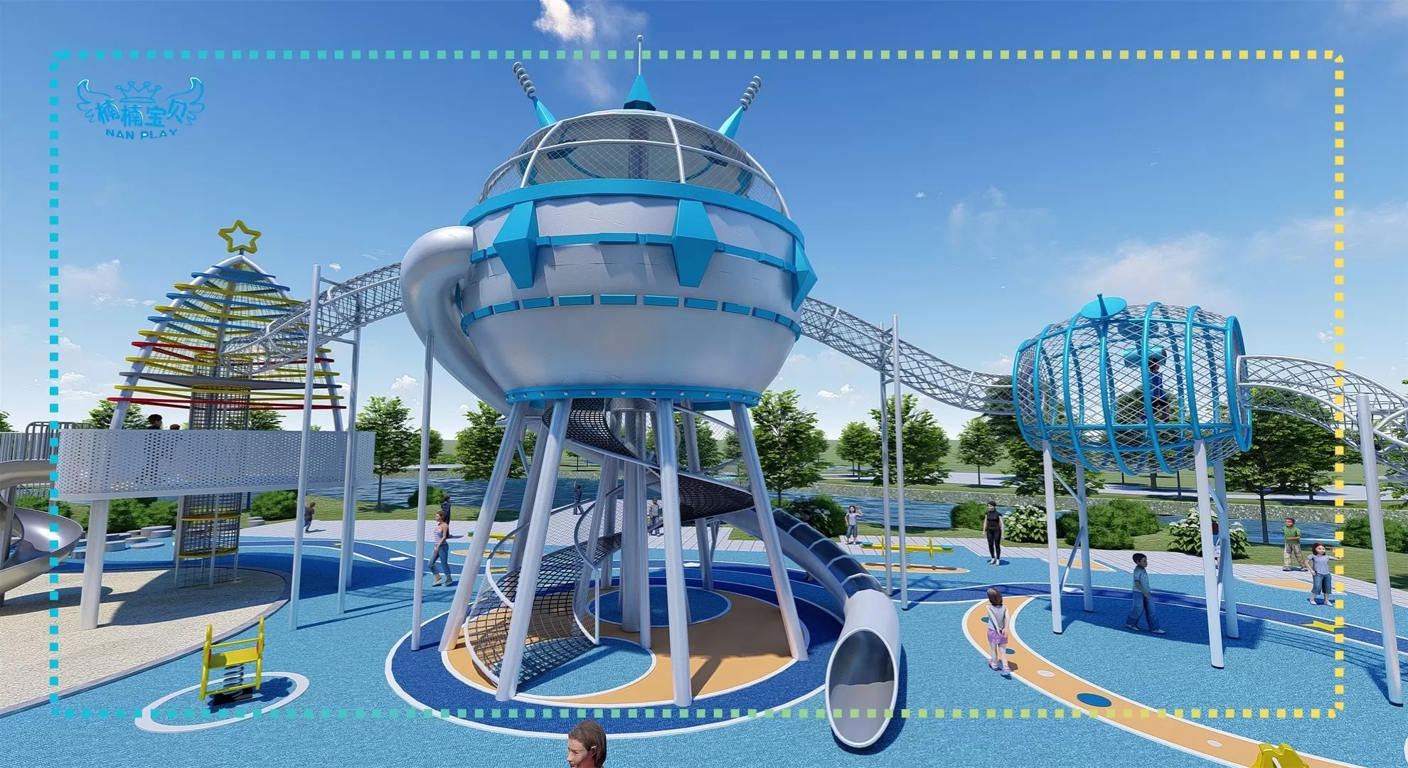 Space Theme Outdoor Play for Parks